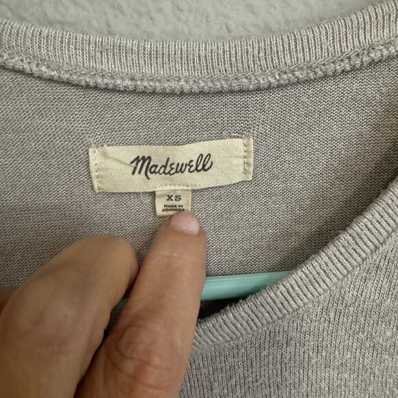 Madewell Dreamiest Knit Tee Style NG556 in Heather Oatmeal Size XS - Picture 3 of 6